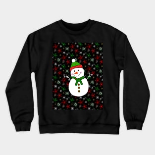 SNOWFLAKES And Snowman Christmas Crewneck Sweatshirt